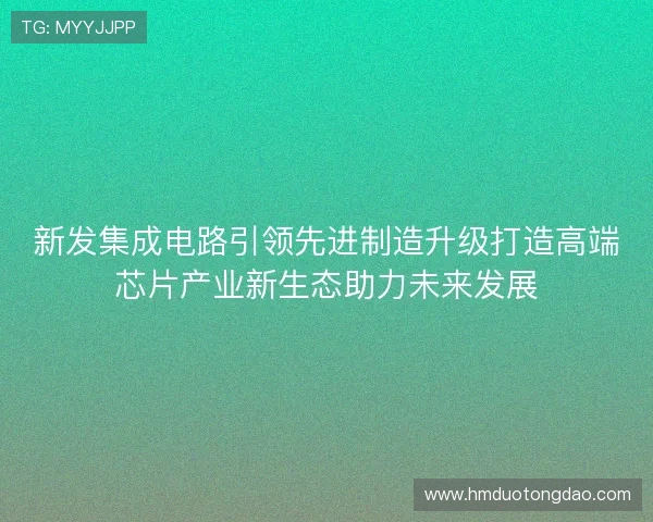 新发集成电路引领先进制造升级打造高端芯片产业新生态助力未来发展